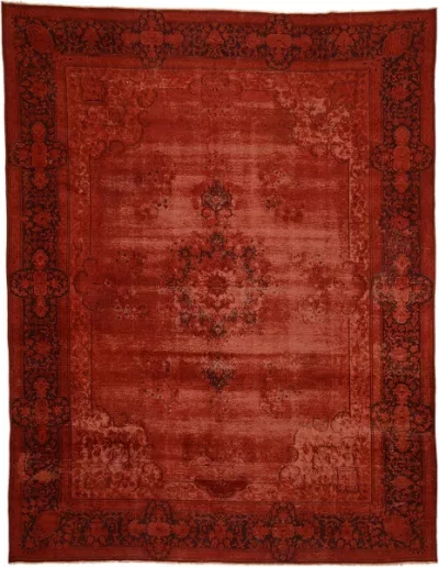 Roter moderner Vintage Teppich